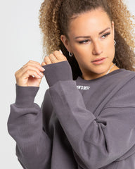 Comfort Cropped Crew Neck | Charcoal