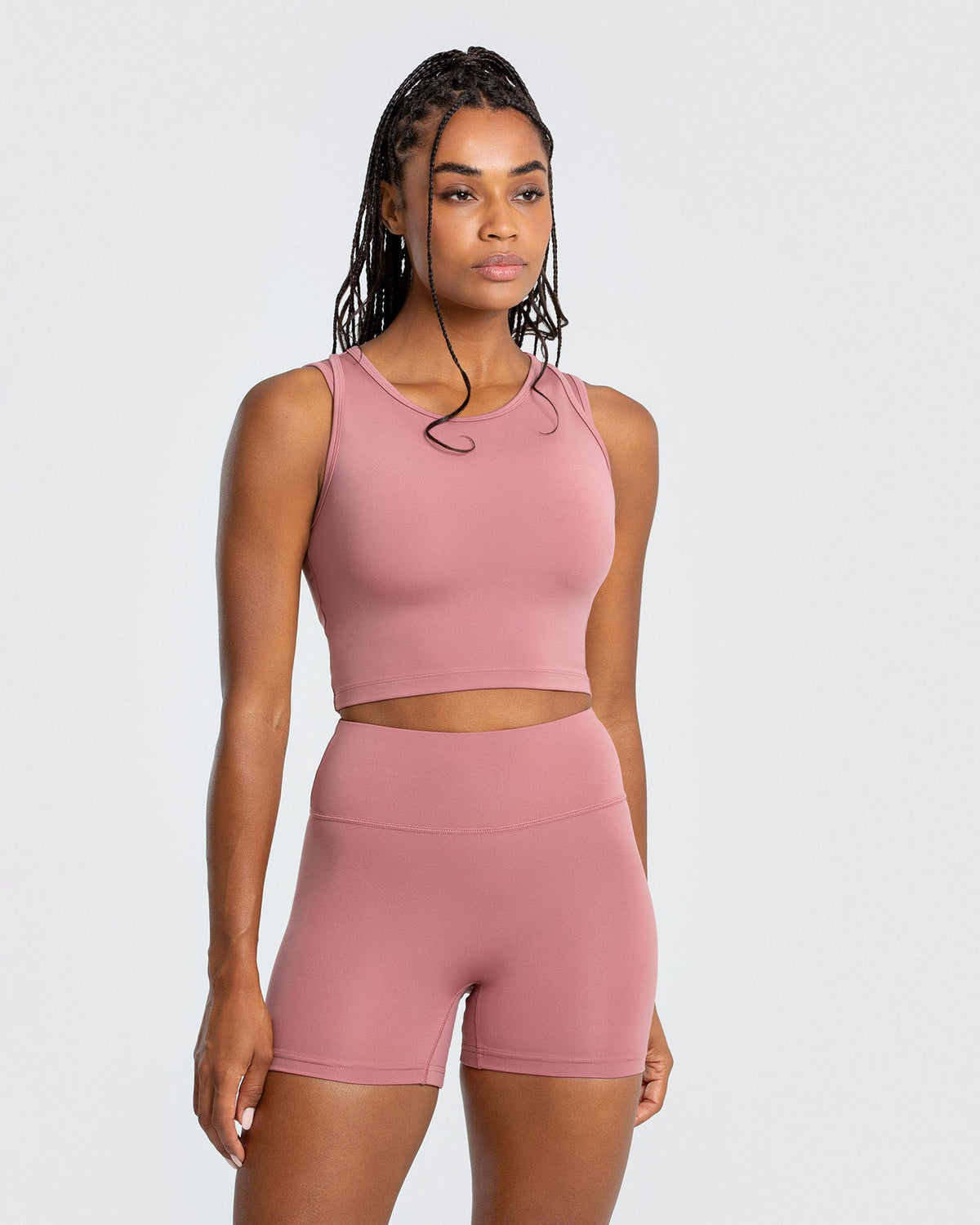 Essential Crop Tank Top | Dusty Pink