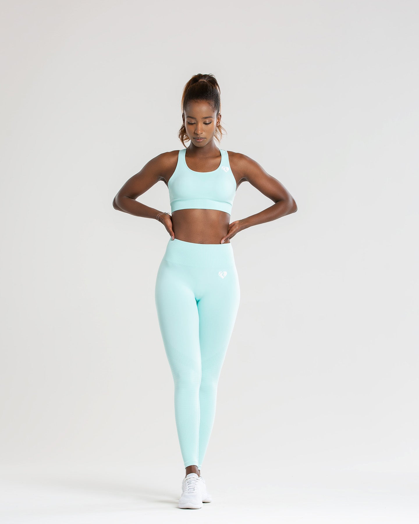 Power Seamless Leggings | Bleached Aqua