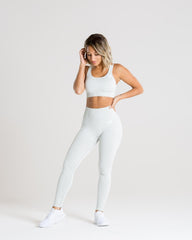 Power Seamless Sports Bra | Washed Light Grey